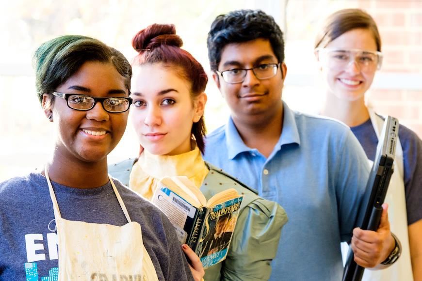 Enloe High School students pose 